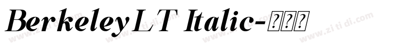 BerkeleyLT Italic字体转换